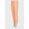 Orange trousers with patch pockets