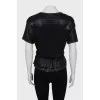 Fitted T-shirt with contrast seams