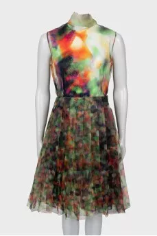 Abstract print slip dress