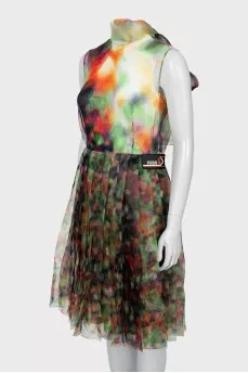 Abstract print slip dress