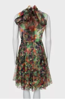 Abstract print slip dress