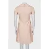 Silk dress with collar