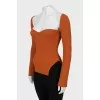 Long sleeve ribbed top