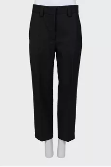 Cropped banana trousers with arrows