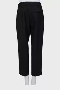 Cropped banana trousers with arrows