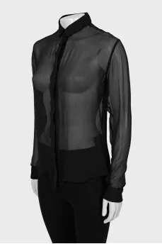 Translucent silk shirt