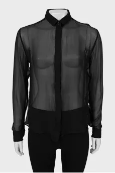 Translucent silk shirt