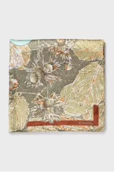 Silk scarf with bright print
