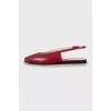 Red slingbacks with tag