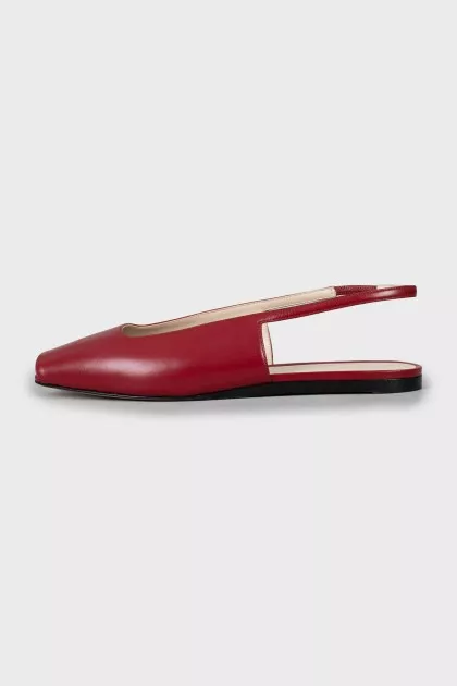 Red slingbacks with tag