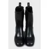 Square Toe Rubber Ankle Boots