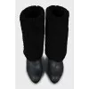 Insulated high heel ankle boots