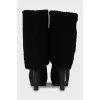 Insulated high heel ankle boots