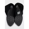 Insulated high heel ankle boots