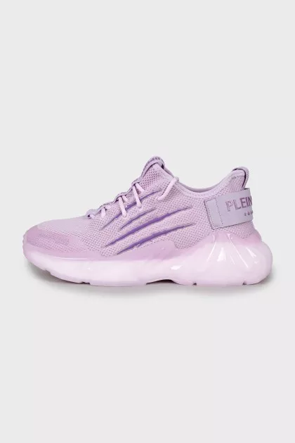 Textile sneakers with tag