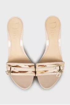 Logo heeled sandals