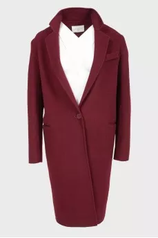 Burgundy wool coat