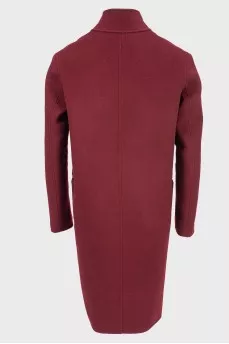 Burgundy wool coat