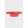 Faux leather belt bag with tag