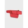 Faux leather belt bag with tag