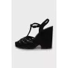 Chunky suede sandals