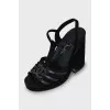 Chunky suede sandals