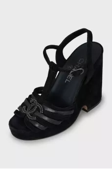 Chunky suede sandals
