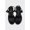 Chunky suede sandals