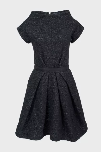 Black lurex dress