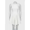 Dress with raised logo and tag