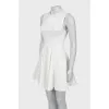 Dress with raised logo and tag