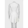 Dress with raised logo and tag