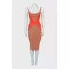 Bodycon dress with straps and tag