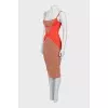 Bodycon dress with straps and tag