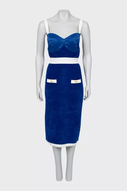 Two tone strappy dress with tag