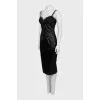 Dress with straps decorated with lace