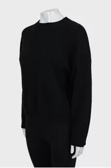 Crop cashmere sweater with tag