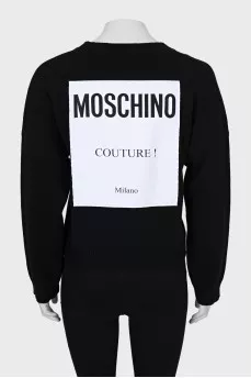Crop cashmere sweater with tag