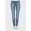 Skinny jeans with zips at the bottom