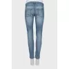 Skinny jeans with zips at the bottom