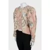 Cropped blouse with voluminous sleeves