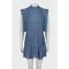 Blue A-line dress with tag