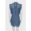 Blue A-line dress with tag