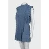 Blue A-line dress with tag