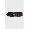 Black leather belt