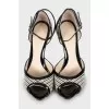 Black and White Stiletto Sandals
