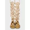 Gold lace-up sandals