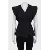 Fitted vest with tag