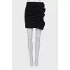 Mini skirt with draping and tag