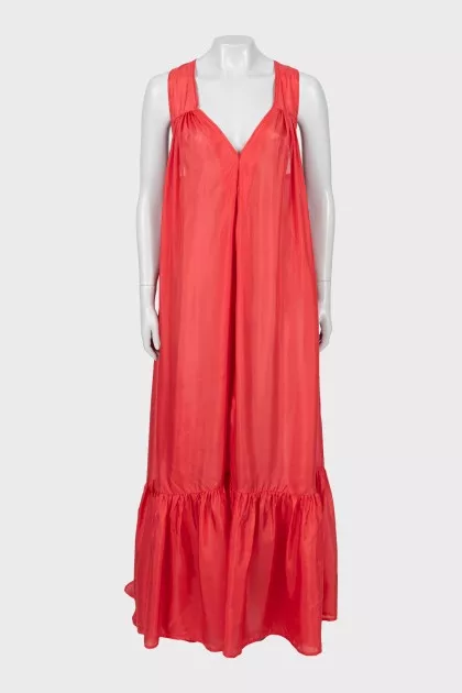 Loose-fitting silk sundress